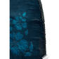 Teal / Black Floral - Classic Satin Crepe Saree with Stone Work and Blouse Piece - UK stock - 24hr Dispatch - RS2537 TV - Prachy Creations