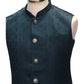 Teal Blue - Rich Suiting Material Mens Indian Waistcoat - Amazing Fit - Great Quality - YD2420 KC 0824 - Prachy Creations