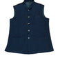 Teal Blue - Self Brocade Indian Mens Waistcoat / Bandi - Bollywood - CS2402 KT 0524 - Prachy Creations