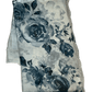 Teal Floral - Classic Satin Crepe Saree with Stone Work and Blouse Piece - UK stock - 24hr Dispatch - RS2536 VR - Prachy Creations