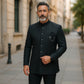 Teal - PREMIUM Slim Fit Mens BandhGala / Prince / Chinese Collar Open Jacket with inside Waistcoat- Fantastic Fit - CS2508 RY 0325 - Prachy Creations