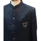Teal / Rama - PREMIUM Slim Fit Mens Self Brocade BandhGala / Prince / Chinese Collar Jacket - Fantastic Fit - CS2501 01TA25 - Prachy Creations