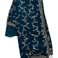 Teal - Rich Saree with Allover Sequins Work and Blouse Piece - UK stock - 24hr Dispatch - RS2503 JV - Prachy Creations