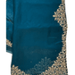 Teal - Rich Saree with Stone Work Border and Blouse Piece - UK stock - 24hr Dispatch - RS2511 TA - Prachy Creations