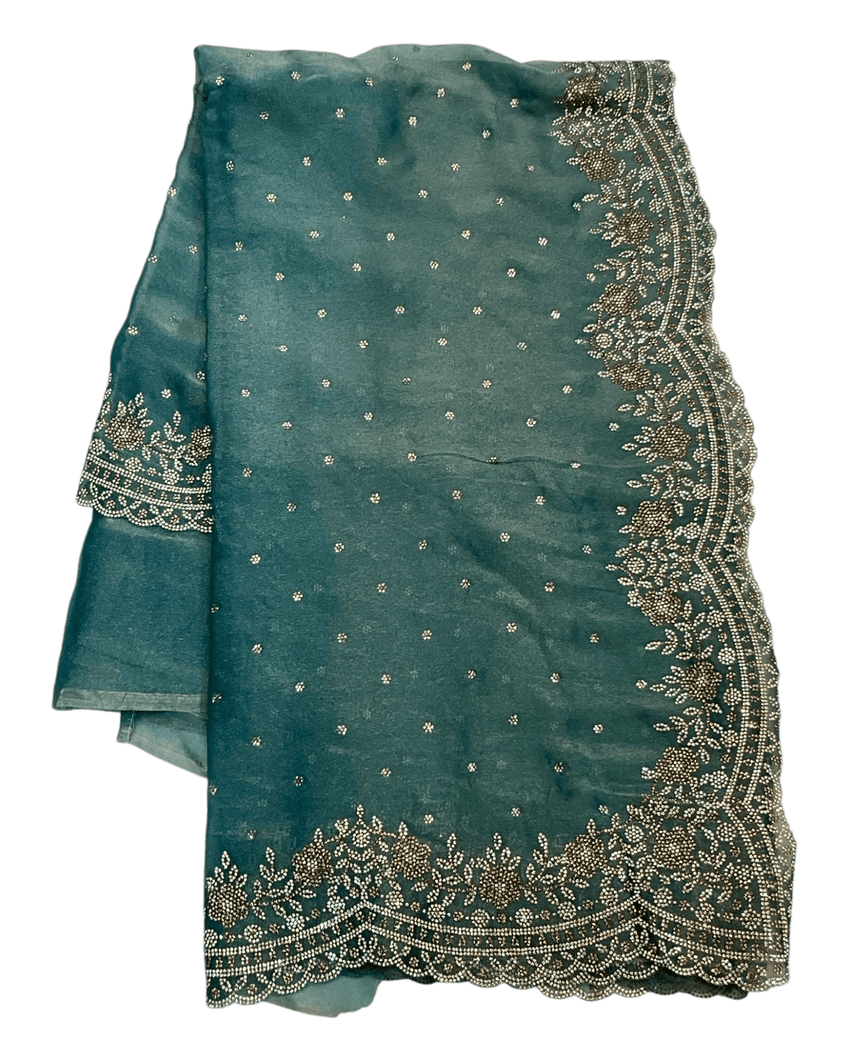Turquoise Blue - Classic Saree with Thread Work Border and Blouse Piece - UK stock - 24hr Dispatch - RS2529 JR - Prachy Creations