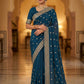 Turquoise Blue - Fancy Party Saree with Blouse Piece - UK stock - 24hr Dispatch - SP2615 VV - Prachy Creations