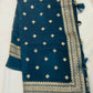 Turquoise Blue - Fancy Party Saree with Blouse Piece - UK stock - 24hr Dispatch - SP2615 VV - Prachy Creations