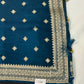 Turquoise Blue - Fancy Party Saree with Blouse Piece - UK stock - 24hr Dispatch - SP2615 VV - Prachy Creations