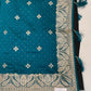 Turquoise Blue - Fancy Party Saree with Blouse Piece - UK stock - 24hr Dispatch - SP2616 VJ - Prachy Creations