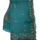 Turquoise Blue - Rich Saree with Bead Embroidery and Blouse Piece - UK stock - 24hr Dispatch - RS2523 TH - Prachy Creations