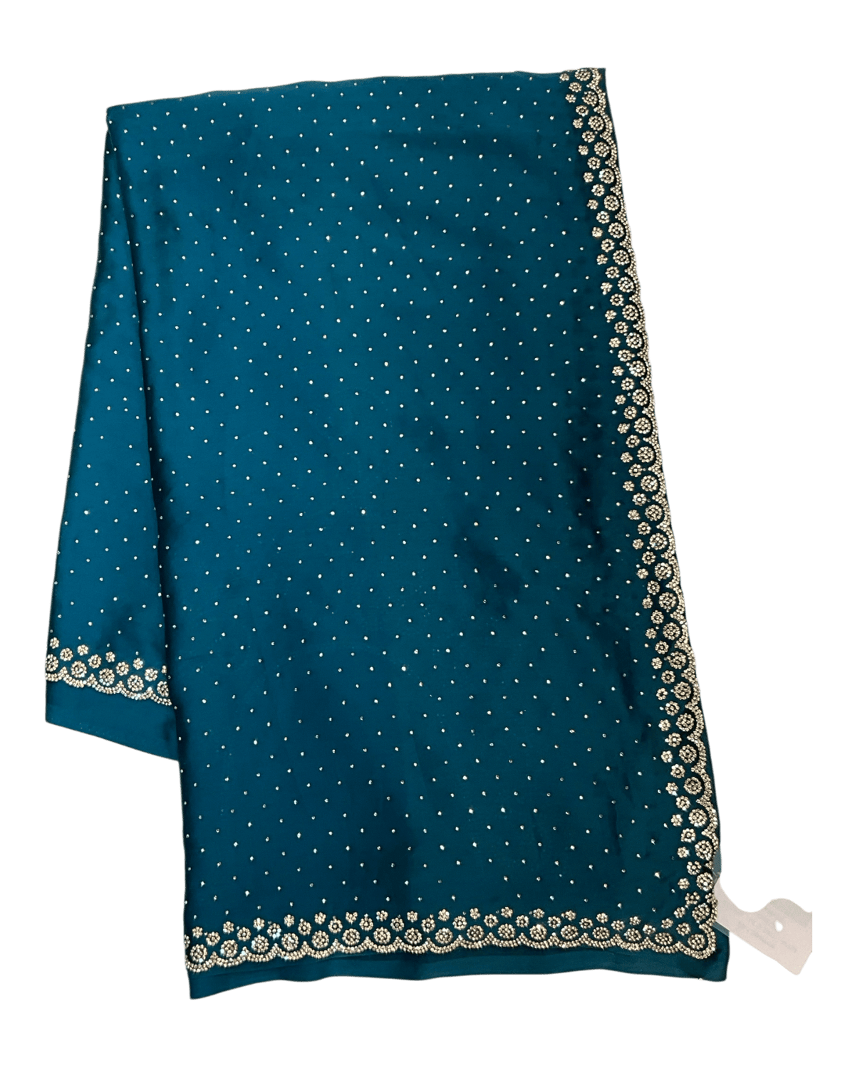 Turquoise Blue - Rich Saree with Stone Work and Blouse Piece - UK stock - 24hr Dispatch - RS2514 VC - Prachy Creations