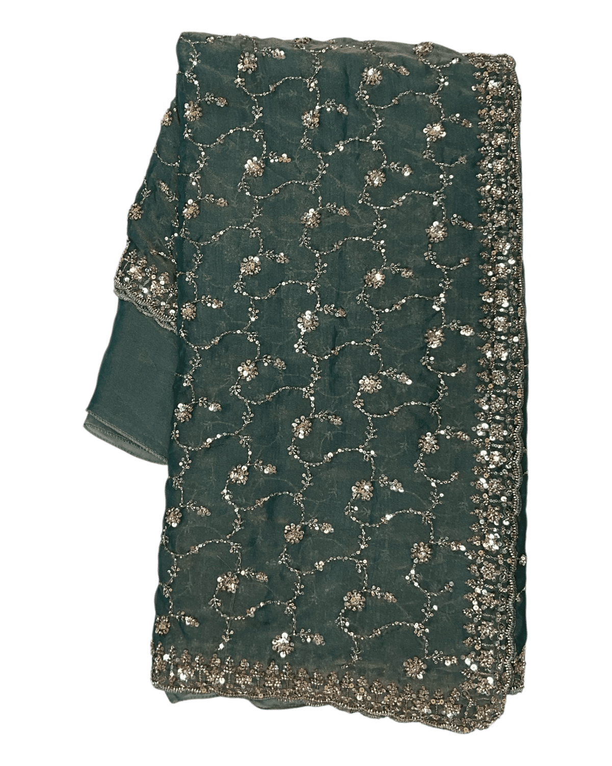 Turquoise - Rich Bridal Saree with Allover Embroidery and Blouse Piece - UK stock - 24hr Dispatch - RS2519 JT - Prachy Creations