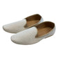 Very Comfortable Cream Brocade Loafer Style Mojri - Indian Mens shoes - Mojari , Khossay - YD2505 C - Prachy Creations
