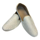 Very Comfortable Cream Brocade Loafer Style Mojri - Indian Mens shoes - Mojari , Khossay - YD2602 - Prachy Creations