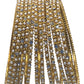 White Stones - Set of 12 Stone / Pearl Bangles - Antique Gold Finish (Pair) - JAN739 Vp 0923 - Prachy Creations