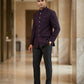 Wine - PREMIUM Slim Fit Mens Jute BandhGala / Prince / Chinese Collar Jacket - Fantastic Fit - CS2603 TH - Prachy Creations
