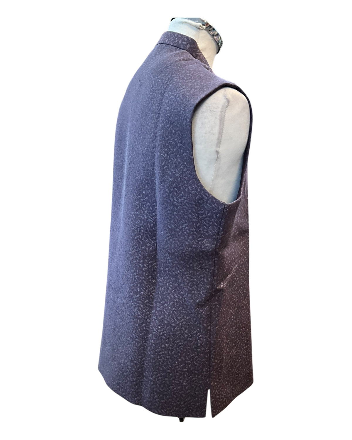 Wine / Purple - Self Brocade - Premium Suede Feel Mens Indian Waistcoat - UK Stock - 24 hr Dispatch - VNS-JKT697/17 10KP25 - Prachy Creations
