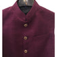 Wine - Rich Handloom Mens Waistcoat / Bandi - Bollywood - HHF2404 KV 0624 - Prachy Creations