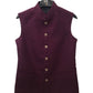Wine - Rich Handloom Mens Waistcoat / Bandi - Bollywood - HHF2404 KV 0624 - Prachy Creations