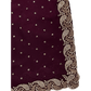 Wine - Rich Saree with Stone Work Border and Blouse Piece - UK stock - 24hr Dispatch - RS2532 TC - Prachy Creations