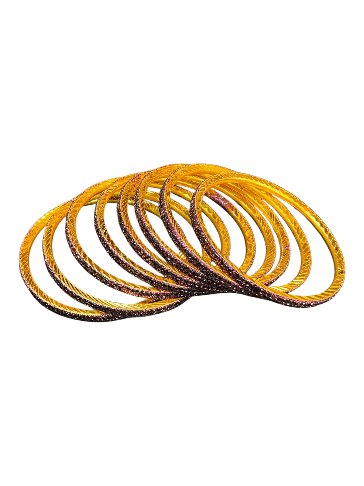 Wine - Set of 8 Stone Bangles - M to XXL - HAN2601 07Ka26 - Prachy Creations