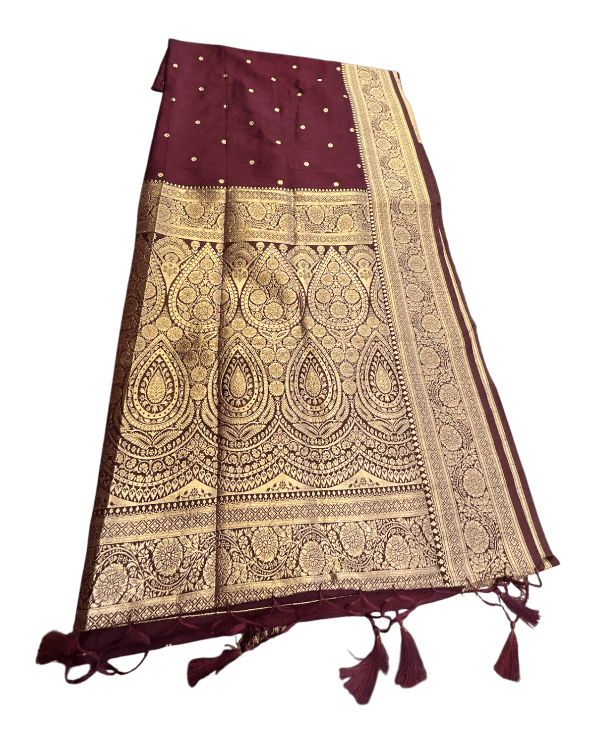 Wine - Traditional Handloom Saree with Blouse Piece - UK stock - 24hr Dispatch - SP2630 KP - Prachy Creations