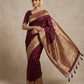 Wine - Traditional Handloom Saree with Blouse Piece - UK stock - 24hr Dispatch - SP2630 KP - Prachy Creations