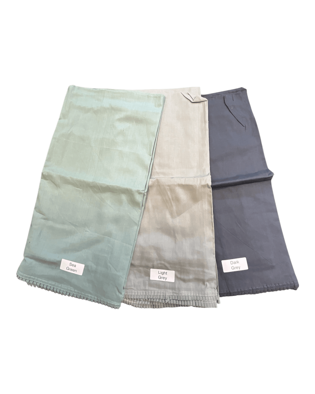 XL Cotton Saree Petticoats in Sea Green Light grey Dark Grey