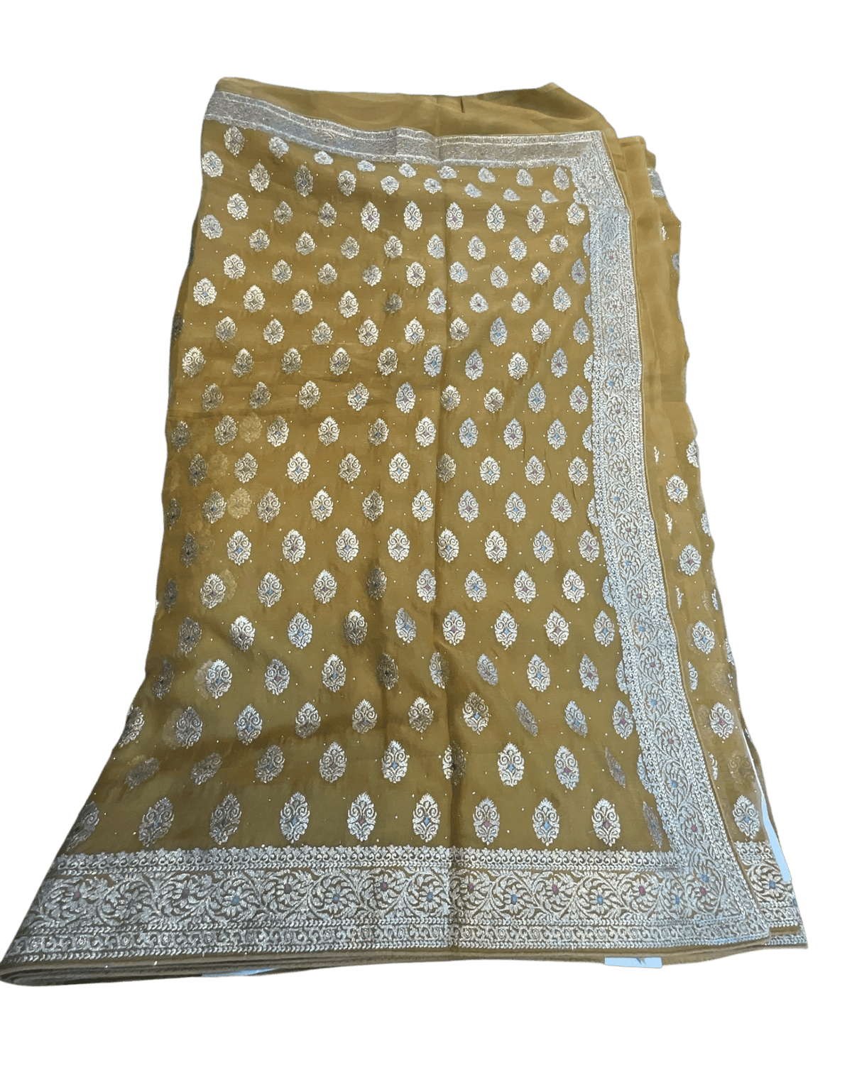 Yellow - Fancy Party Saree with Blouse Piece - UK stock - 24hr Dispatch - VFU4108 03VA26 - Prachy Creations