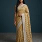 Yellow - Fancy Party Saree with Blouse Piece - UK stock - 24hr Dispatch - VFU4108 03VA26 - Prachy Creations