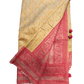 Yellow / Red - Silky Handloom Banarasi Saree with Blouse Piece - 12TY25 REW1048 - Prachy Creations