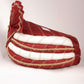 Red / Cream Crushed Tissue Turban 204 - 1407 H0416 - Prachy Creations