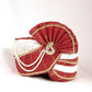Red / Cream Crushed Tissue Turban 204 - 1407 H0416 - Prachy Creations