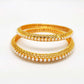Pair of Gold finish Pearl Bangles - 4 sizes - Bollywood - Weddings -  AE180901VP 0918 - Prachy Creations