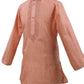Bollywood - Boys Kurta set with churidar trousers, Beige - Adhir AP0319 - Prachy Creations