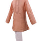 Bollywood - Boys Kurta set with churidar trousers, Beige - Adhir AP0319 - Prachy Creations