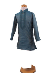 Bollywood - Boys Kurta set with churidar trousers, Turquoise - Adhir AP0319 - Prachy Creations