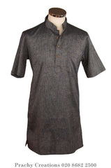 Grey Kurta top - Indian shirt - Ideal on a pair of jeans - Bolero A.P 0316 - Prachy Creations