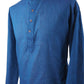 Astra - Blue Cotton Kurta top - Mens Indian shirt - Ideal on a pair of jeans - R0718 - Prachy Creations