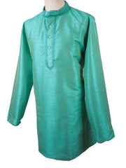 Corsa - Aqua Blue Kurta top - Indian shirt - Ideal on a pair of jeans H0718 - Prachy Creations
