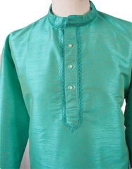 Corsa - Aqua Blue Kurta top - Indian shirt - Ideal on a pair of jeans H0718 - Prachy Creations