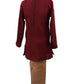 BollywoodParty - Boys Kurta set with churidar trousers, Maroon - CRV KY0319 - Prachy Creations