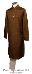 Kurta set made using handloom material with thread work - Chev KY0315 - Prachy Creations