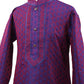 Bollywood - Boys Kurta set with churidar trousers, Purple - Crown HP0319 - - Prachy Creations