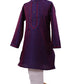Bollywood - Boys Kurta set with churidar trousers, Purple - Crown HP0319 - - Prachy Creations