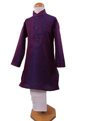 Bollywood - Boys Kurta set with churidar trousers, Purple - Crown HP0319 - - Prachy Creations