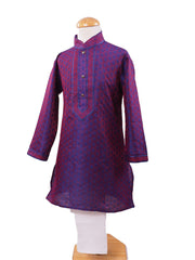Bollywood - Boys Kurta set with churidar trousers, Purple - Crown HP0319 - - Prachy Creations
