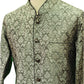 Mens Indian Light Sherwani set in Black / Silver Brocade for weddings, Bollywood Party ( with Draw stringed trousers) - DD180801JV - Prachy Creations
