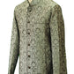 Mens Indian Light Sherwani set in Black / Silver Brocade for weddings, Bollywood Party ( with Draw stringed trousers) - DD180801JV - Prachy Creations