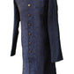 Mens Indian Light Sherwani set in Navy Brocade for weddings, Bollywood Party ( with Draw stringed trousers) - DD180802JV - Prachy Creations
